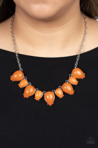 Paparazzi -  Pampered Poolside - Orange Necklace Set