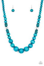 Load image into Gallery viewer, Paparazzi - Panama Panorama - Blue Wooden Bead Necklace - Klassy Jewelz Boutique