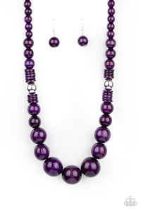 Paparazzi ~ Panama Panorama ~ Pink Wooden Bead Necklace Set