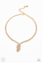 Load image into Gallery viewer, Paparazzi ~ Ante Up ~ Gold Choker Necklace Set