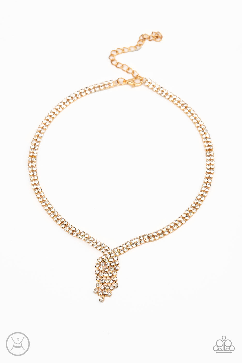 Paparazzi ~ Ante Up ~ Gold Choker Necklace Set