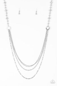 Paparazzi ~ Contemporary Candence ~ Silver Necklace  Set