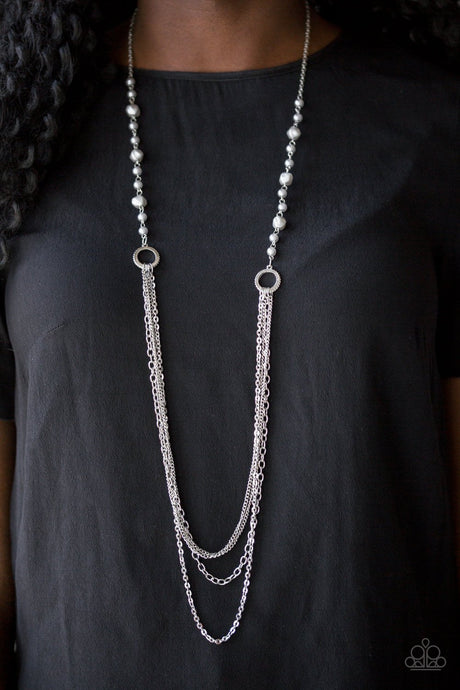Paparazzi ~ Contemporary Candence ~ Silver Necklace  Set
