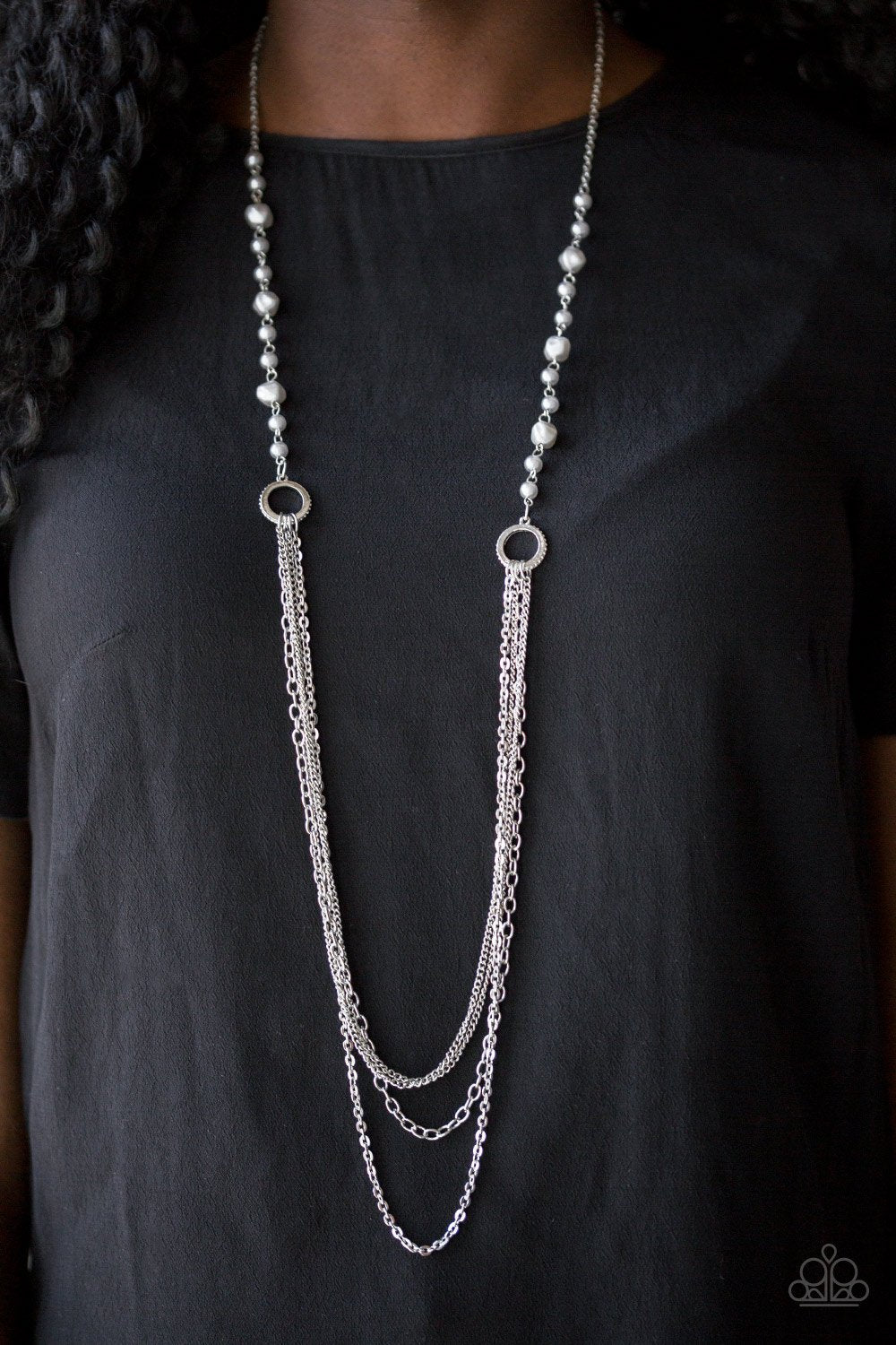 Paparazzi ~ Contemporary Candence ~ Silver Necklace  Set