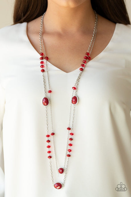 Paparazzi ~ Dazzle The Crowd ~ Red Necklace Set