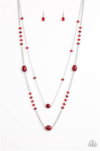 Paparazzi ~ Dazzle The Crowd ~ Red Necklace Set