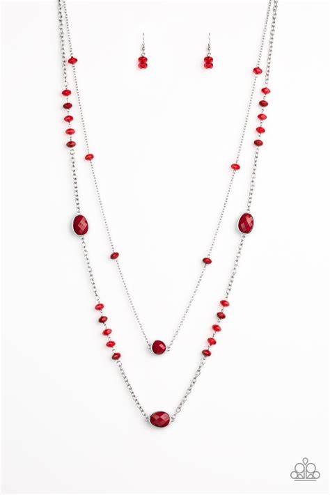 Paparazzi ~ Dazzle The Crowd ~ Red Necklace Set