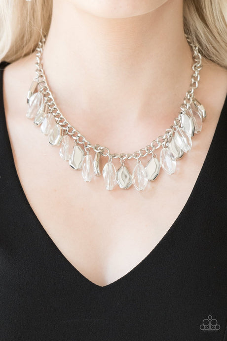 Paparazzi - Fringe Fabulous - White Necklace