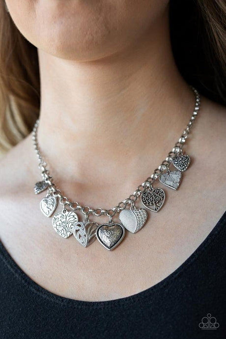 Paparazzi - Grow Love - White Charm Necklace and Bracelet Set