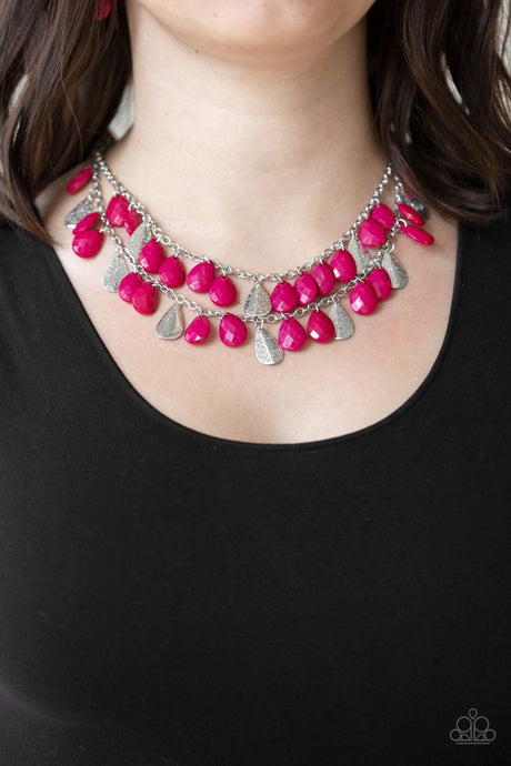Paparazzi -Life of The Fiesta - Pink Necklace - Klassy Jewelz Boutique