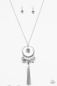 Paparazzi ~ Never ZOO Much ~ Silver Necklace Set