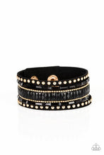 Load image into Gallery viewer, Paparazzi ~ Rock Star Rocker ~ Gold Urban Bracelet