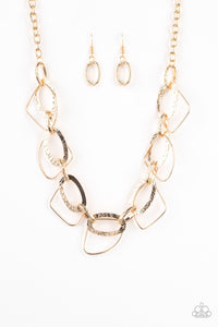 Paparazzi ~ Very Avant-Garde ~ Gold Necklace Set