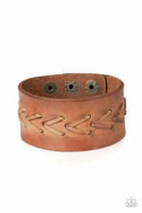 Paparazzi - Bronco Bravado - Brown Urban Bracelet - Klassy Jewelz Boutique