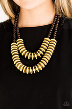 Load image into Gallery viewer, Paparazzi - Dominican Disco - Yellow Wooden Necklace - Klassy Jewelz Boutique