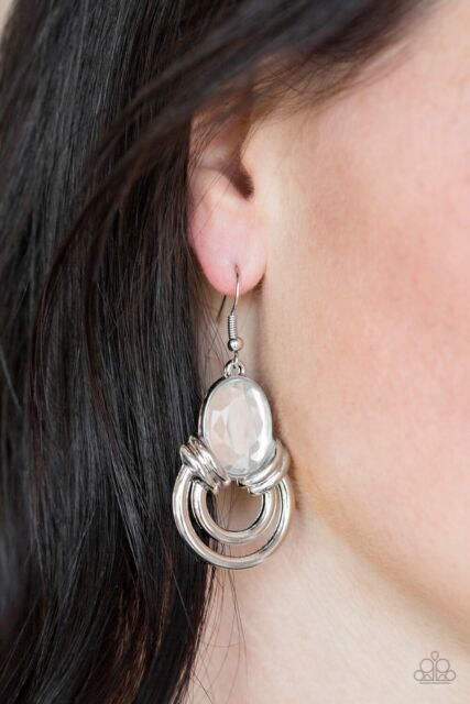 Paparazzi - Real Queen - Silver Earrings - Klassy Jewelz Boutique