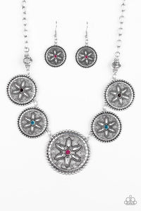 Paparazzi - Written In The STAR LILIES - Orange Necklace Set