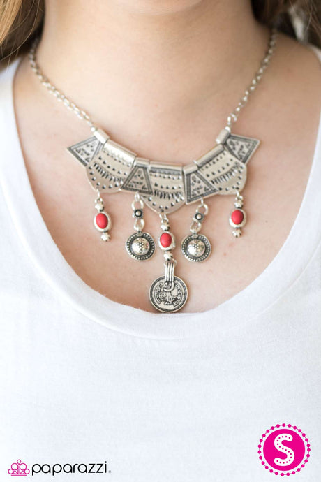 Paparazzi ~ Paradise Princess ~ Red Necklace Set