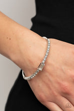 Load image into Gallery viewer, Paparazzi ~ Party Crashing Couture ~ White Bangle Bracelet