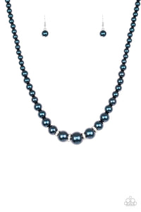 Paparazzi ~ Party Pearls ~ Blue Pearl Necklace Set