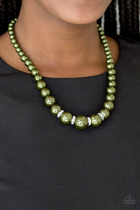 Paparazzi ~ Party Pearls ~ Green Pearl Necklace Set