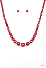 Load image into Gallery viewer, Paparazzi ~ Party Pearls ~ Red Pearl Necklace Set