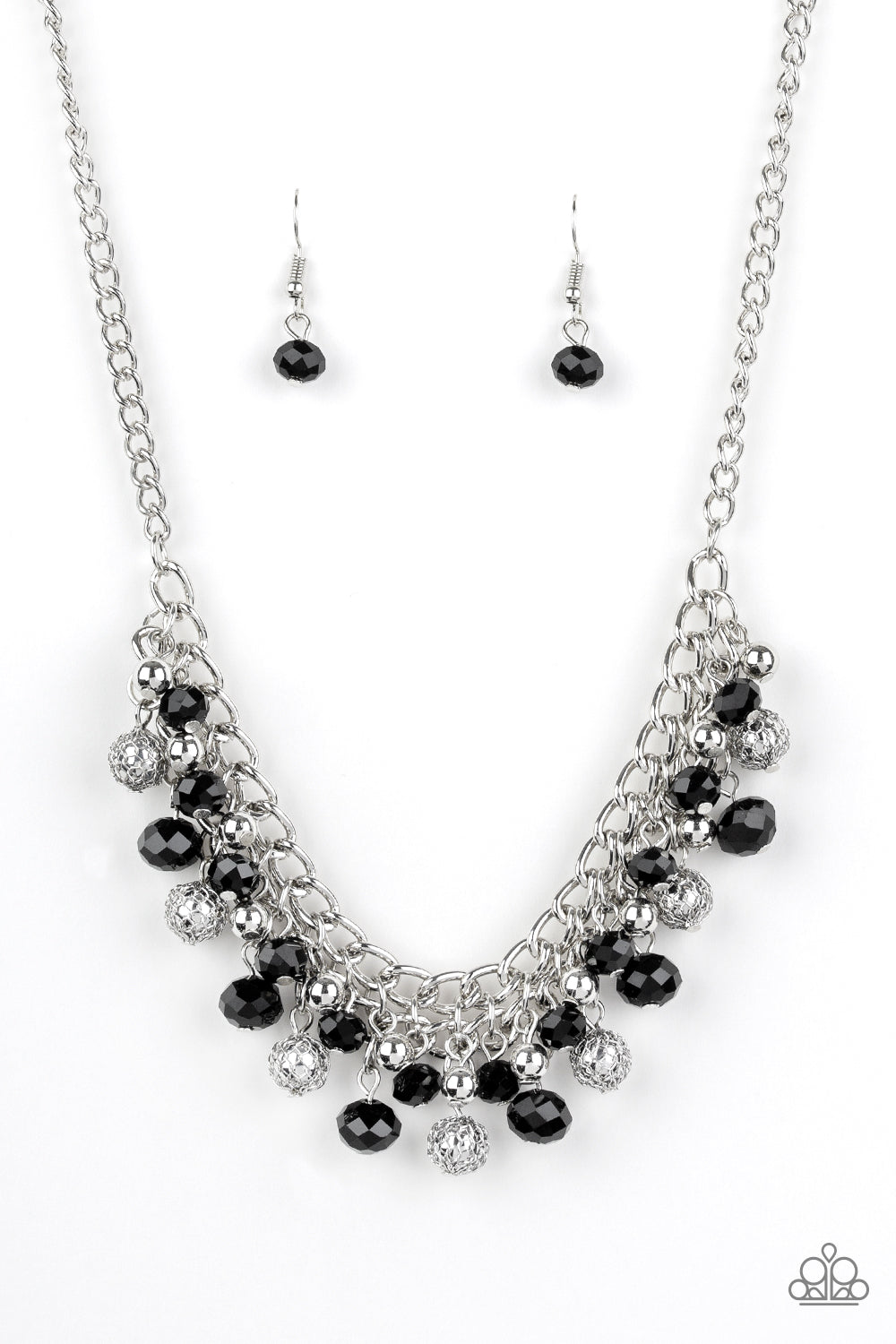 Paparazzi ~ Party Spree ~ Black Beaded Necklace Set