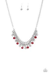 Paparazzi ~ Party Spree ~ Red Beaded Necklace Set