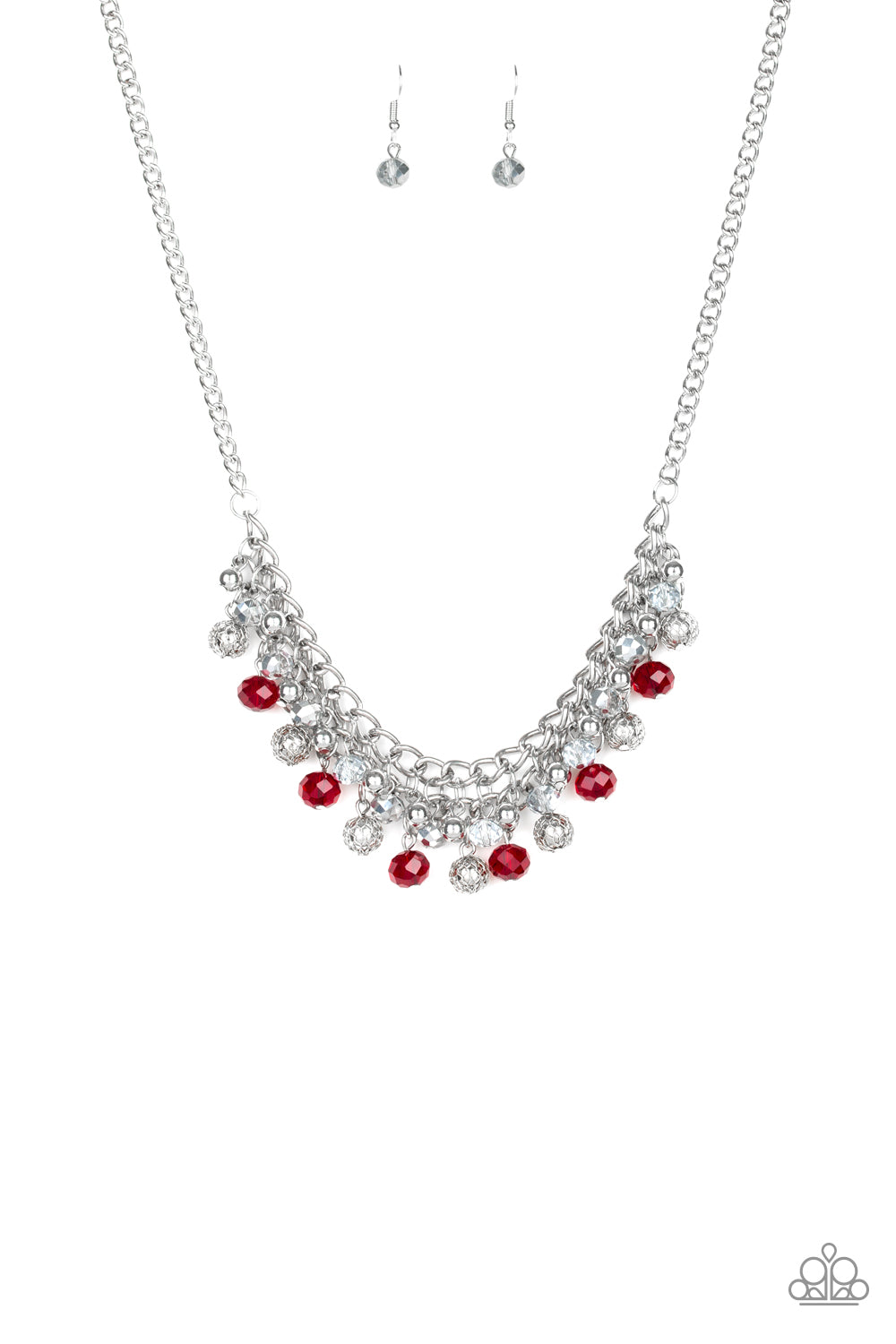 Paparazzi ~ Party Spree ~ Red Beaded Necklace Set