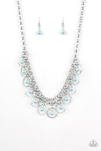Load image into Gallery viewer, Paparazzi ~ Party Time ~ Blue  Pearl Necklace Set