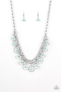 Paparazzi ~ Party Time ~ Blue  Pearl Necklace Set