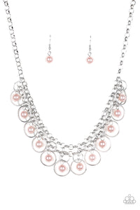 Paparazzi ~ Party Time ~ Pink Pearl Necklace Set