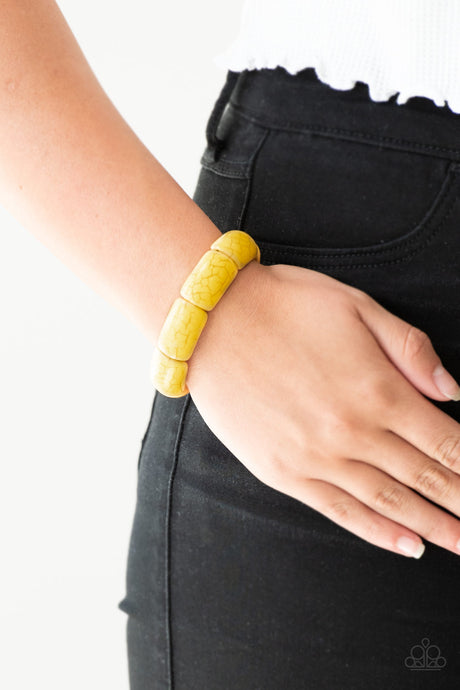 Paparazzi ~ Peace Out ~ Yellow Bracelet