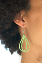 Load image into Gallery viewer, Paparazzi ~ Peacefully Pacific ~ Green Seed Bead Necklace Set