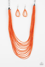 Load image into Gallery viewer, Paparazzi ~ Peacefully Pacific ~ Orange Seed Bead Necklace Set