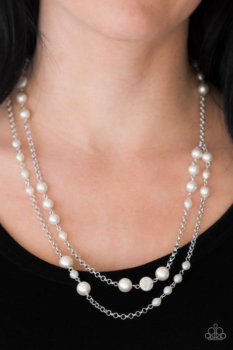 Paparazzi ~ Pearl Promenade ~ White Beaded Necklace Set