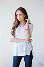 Load image into Gallery viewer, Paparazzi ~ Pebble Pioneer ~ Pink Necklace Set