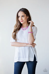 Paparazzi ~ Pebble Pioneer ~ Pink Necklace Set