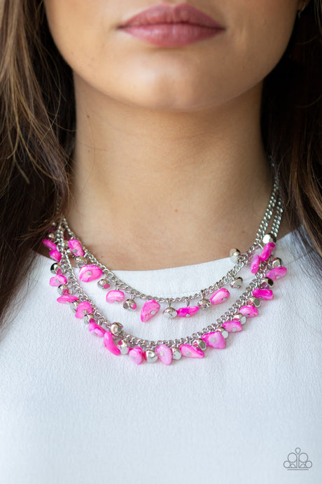 Paparazzi ~ Pebble Pioneer ~ Pink Necklace Set