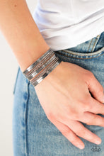 Load image into Gallery viewer, Paparazzi ~ Perfectly Patterned ~ Black Cuff Bracelet
