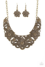 Load image into Gallery viewer, Paparazzi ~ Petunia Paradise ~ Brass Necklace Set
