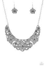 Load image into Gallery viewer, Paparazzi ~ Petunia Paradise ~ Silver Necklace Set
