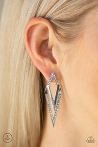 Paparazzi ~ Point-BANK ~ White Double-Sided Post Earrings