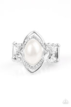 Load image into Gallery viewer, Paparazzi ~ Positively Posh ~ White Ring with Stretchy Band