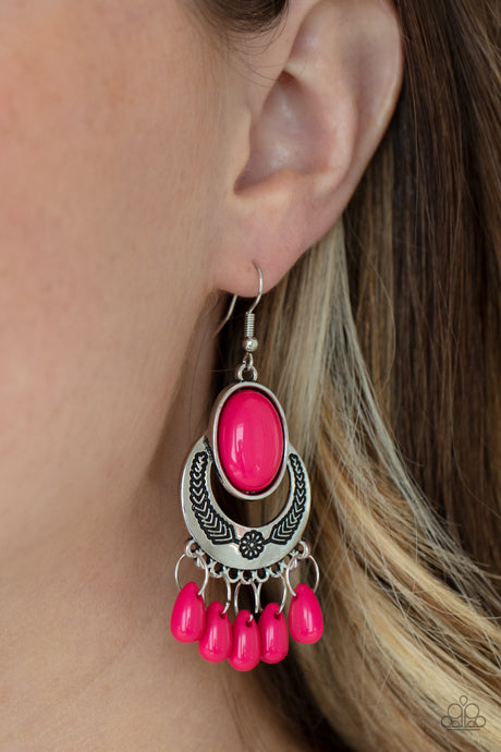 Paparazzi ~ Prairie Flirt ~ Pink Earrings
