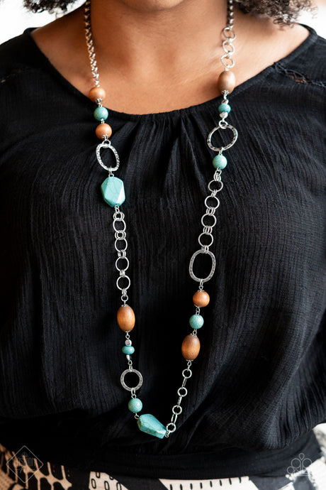 Paparazzi ~ Prairie Reserve ~ Blue Turquoise Necklace, Bracelet & Ring Set (Fashion Fix Exclusive)