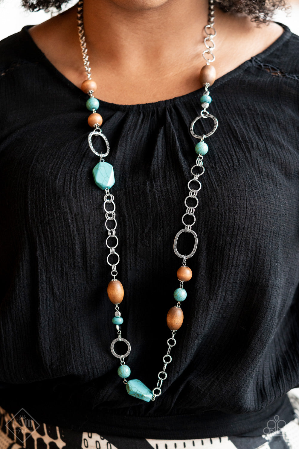 Paparazzi ~ Prairie Reserve ~ Blue Turquoise Necklace, Bracelet & Ring Set (Fashion Fix Exclusive)