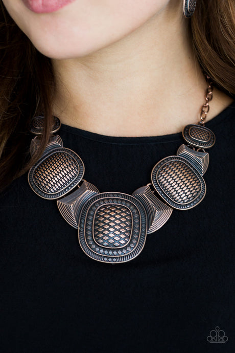 Paparazzi ~ Prehistoric Powerhouse ~ Copper Necklace Set