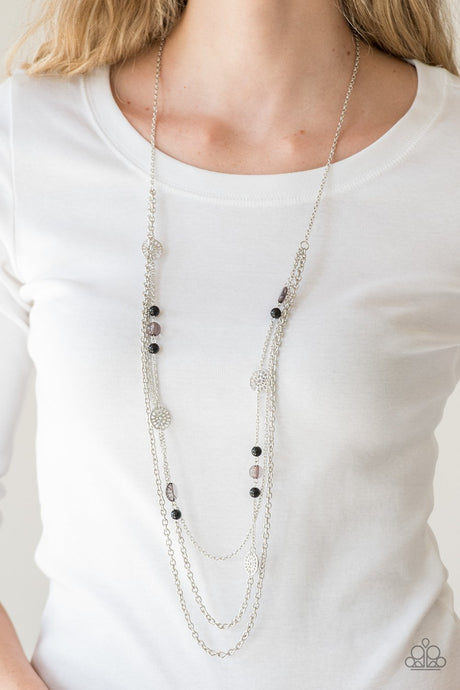 Paparazzi ~ Pretty Pop-tastic ~ Black Necklace Set