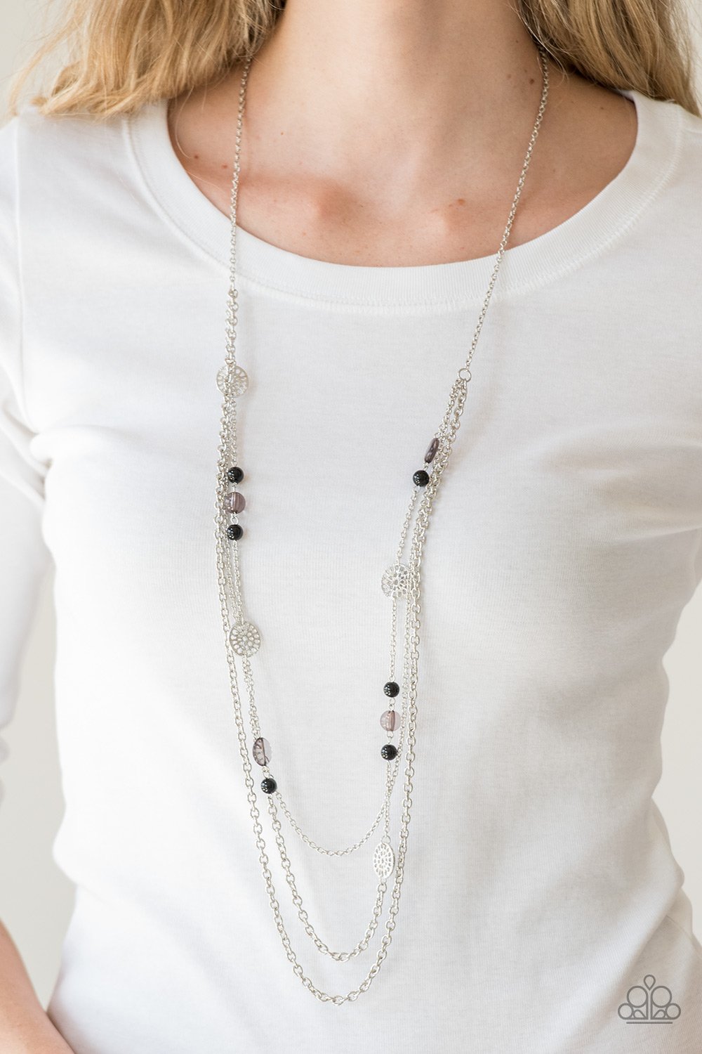 Paparazzi ~ Pretty Pop-tastic ~ Black Necklace Set